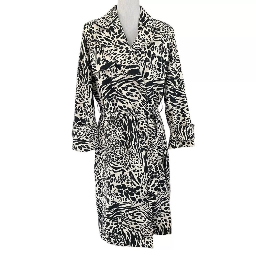 Sergio Hudson x Target Women's Animal Print Strong Shoulder Trench Coat 3x NWT